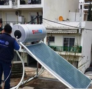 Εγκατάσταση ηλιακού SOLARNET σε πλάκα
